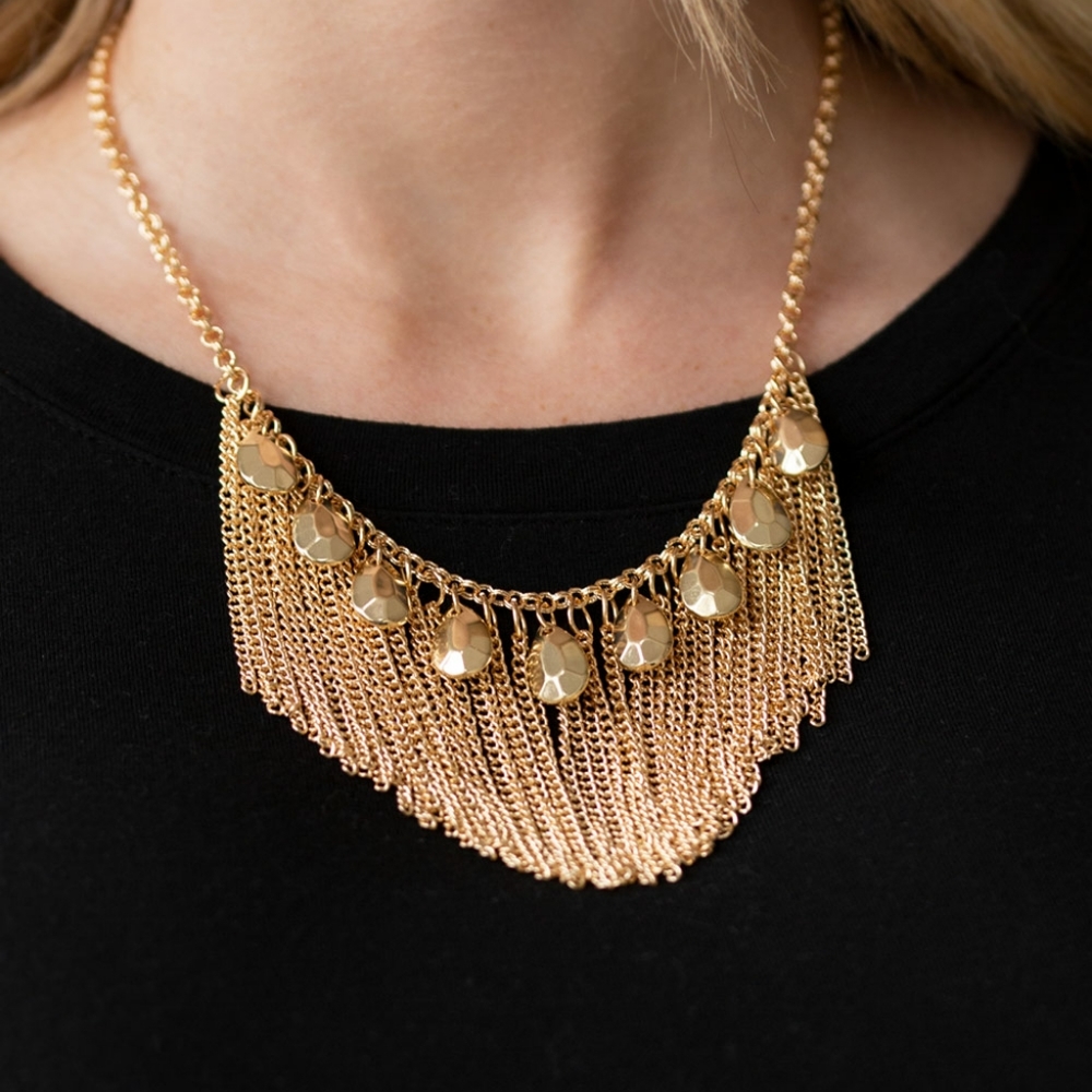 Gold Necklace with Earrings